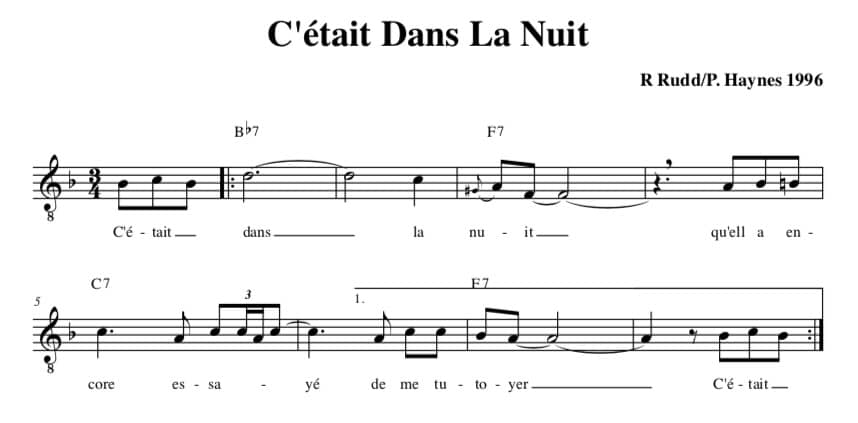 Jazz History Database Roswell Rudd Finale scores Cetait Dans La Nuit