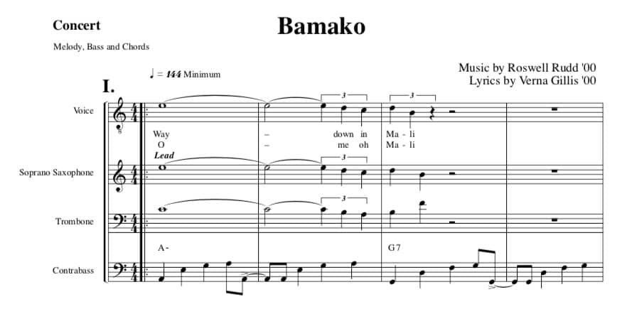 Jazz History Database Roswell Rudd Finale scores Bamako