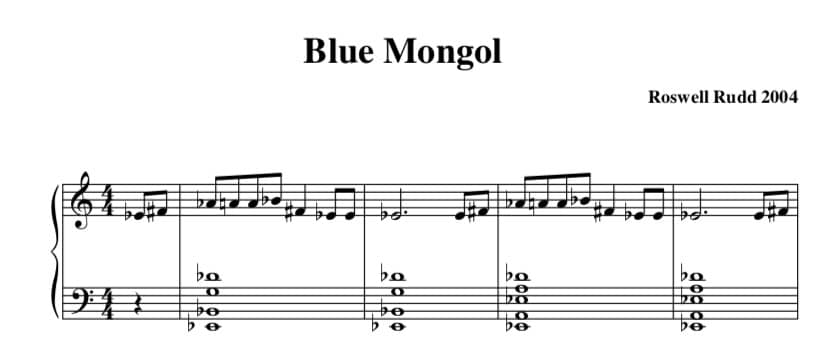 Jazz History Database Roswell Rudd Finale scores Blue Mongol