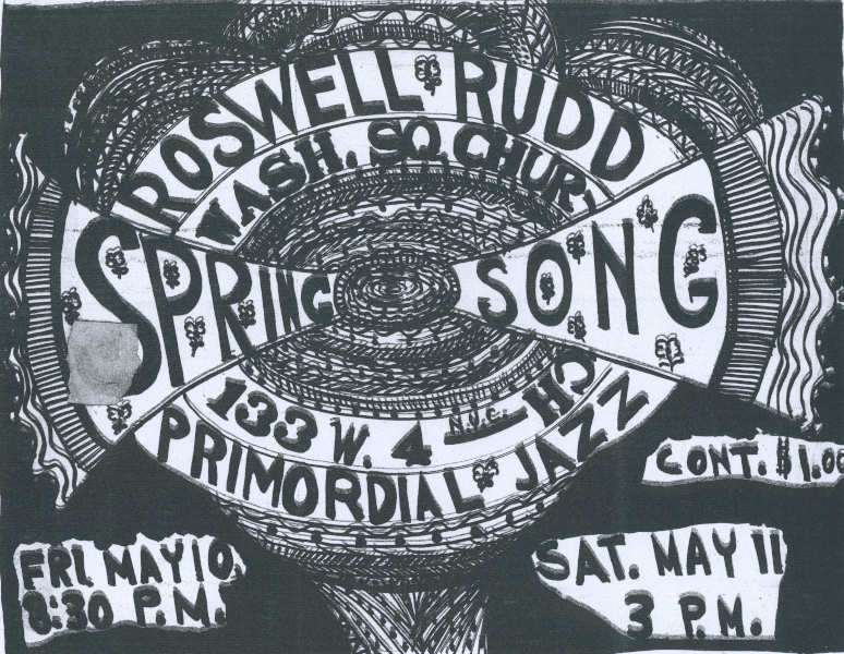 Jazz History Database Roswell Rudd Springsong concert poster