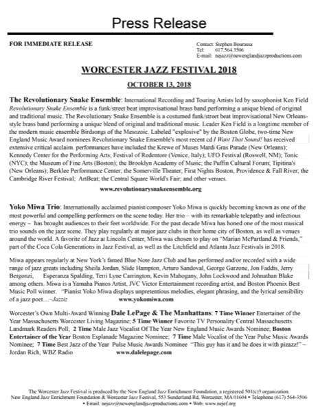 Jazz History Database WJF 2018 press release page 2
