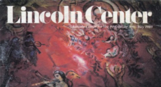 Lincoln Center brochure stagebill stage bill Tom Bellino