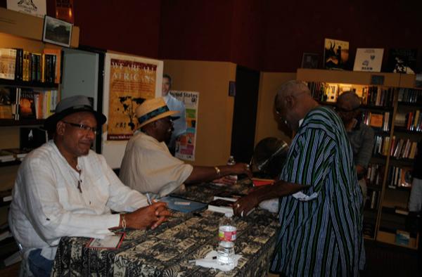 Randy Weston and Willard Jenkins at the September 25 book signing at Eso Won Books in L.A.