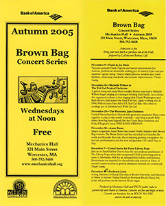 Brochure Autumn 2005 Scheduled Events and Information