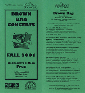Brochure Fall 2001 Scheduled Events and Information