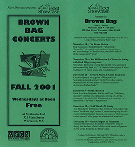 Brochure Fall 2001 Scheduled Events and Information