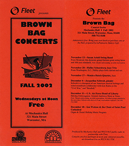 Brochure Fall 2002 Scheduled Events and Information