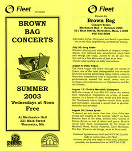 Brochure Summer 2003 Scheduled Events and Information