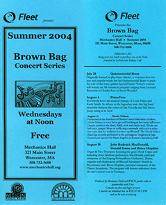 Brochure Summer 2004 Scheduled Events and Information