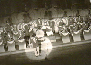 Don Fagerquist at the drum kit With the Gene Krupa Orchestra