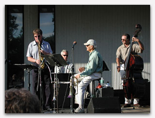 Jim Odgren Dick Odgren Emil Haddad Bob Simonelli Jazz at Sunset 2004 Worcester Ecotarium
