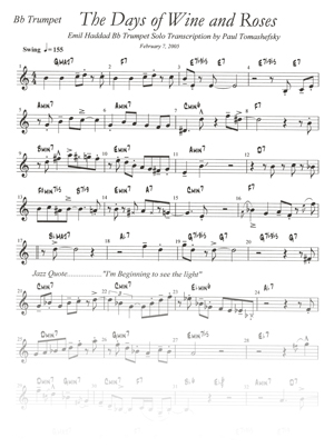 The Days of Wine and Roses