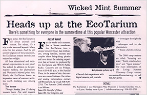 Heads Up at the EcoTarium Worcester Magazine