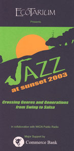 Jazz at Sunset 2003 Pamphlet