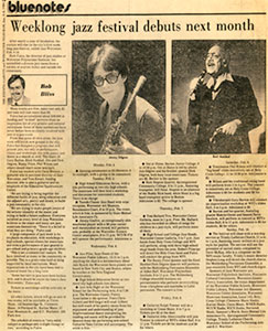 Weeklong Jazz Festival Debuts Bluenotes January 1985