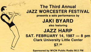 Jazz Worcester Ticket February 1987