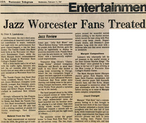Jazz Worcester Fans Treated Worcester Telegram February 1987