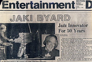 Jaki Byard Jazz Innovator for 50 Years Evening Gazette February 1987