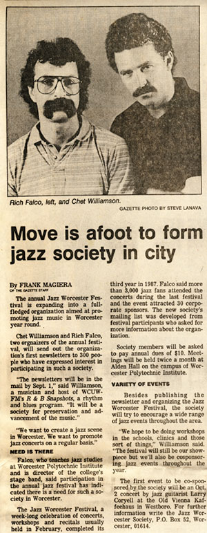 Jazz Society Evening Gazette