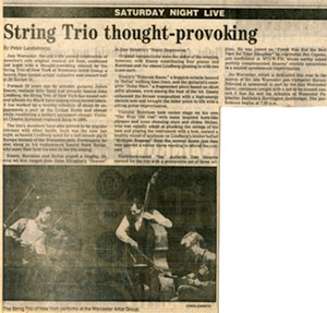 String Trio Thought-Provoking