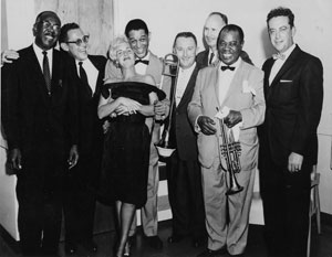 Howie Jefferson with Louis Armstrong, 1964