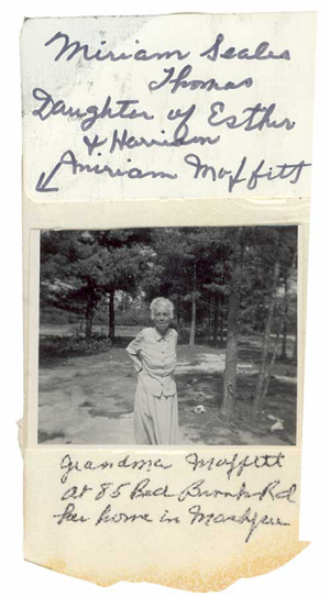 Mamie Moffitt shorty before her death in 1954