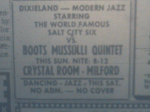 The Salt City Six vs. Boots Mussulli Quintet