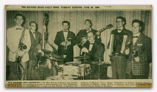 Ken Sawyer Orchestra Bill Cochran Victor Ziggy Minichiello Vincent Bunny Calabrese Joseph Modica Paul Hurd Chuck Padula Milford Daily News 1960