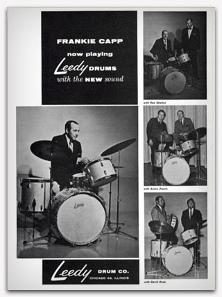 Frankie Capp Leedy Drum Co advertisement