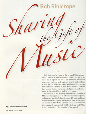 Bob Sinicrope: Sharing the Gift of Music