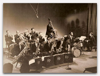 Jack Stevens on alto With Herb Pomeroy Band, late 1950s