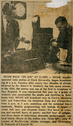 WCUW Back 'On Air' at Clark