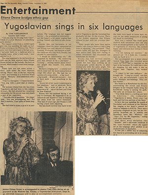 Yugoslavian sings in six languages