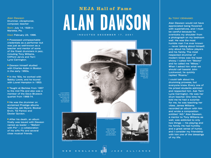 Alan Dawson New England Jazz Hall of Fame Inductee